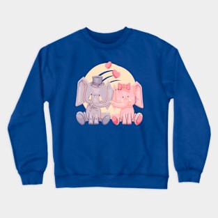 Elephant Cute Couple Crewneck Sweatshirt